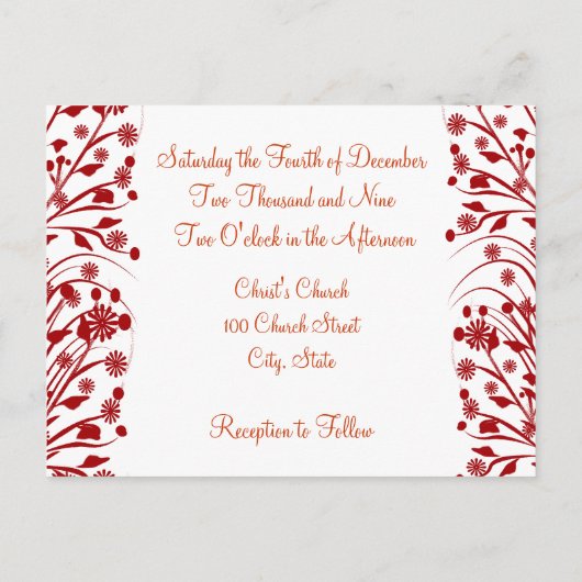 Christelijke huwelijksuitnodiging uitnodiging briefkaart (Achterkant)