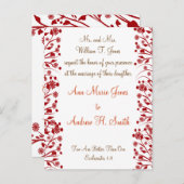 Christelijke huwelijksuitnodiging uitnodiging briefkaart (Voorkant / Achterkant)