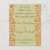 Christelijke huwelijksuitnodiging uitnodiging briefkaart (Voorkant)