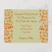 Christelijke huwelijksuitnodiging uitnodiging briefkaart (Achterkant)