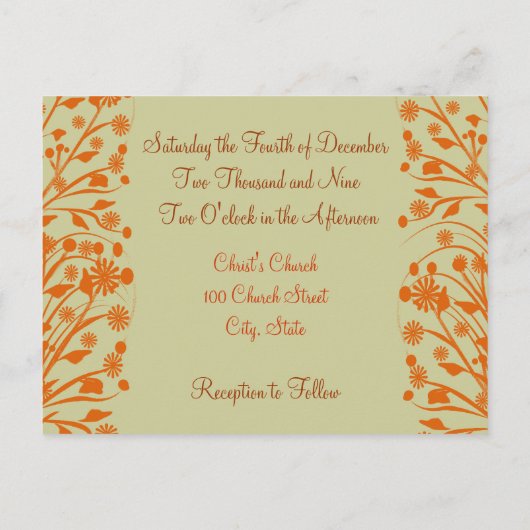 Christelijke huwelijksuitnodiging uitnodiging briefkaart (Achterkant)