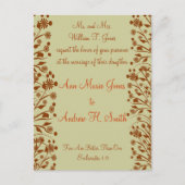 Christelijke huwelijksuitnodiging uitnodiging briefkaart (Voorkant)