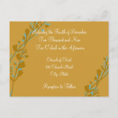 Christelijke huwelijksuitnodiging uitnodiging briefkaart (Achterkant)