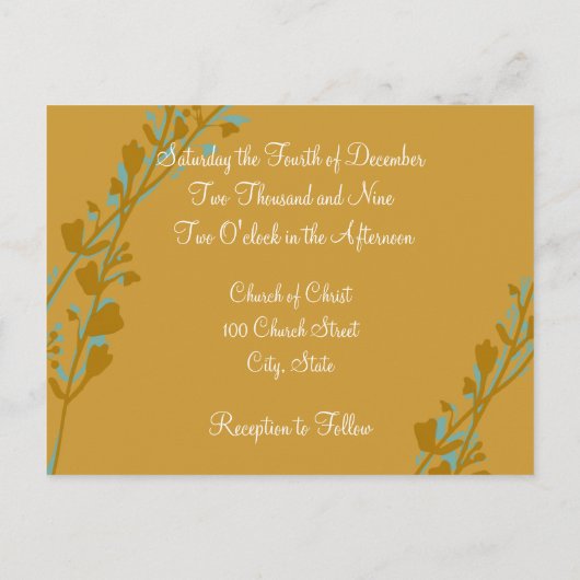 Christelijke huwelijksuitnodiging uitnodiging briefkaart (Achterkant)