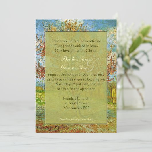  Christelijke huwelijksuitnodigingen. Kaart (Staand voorkant)