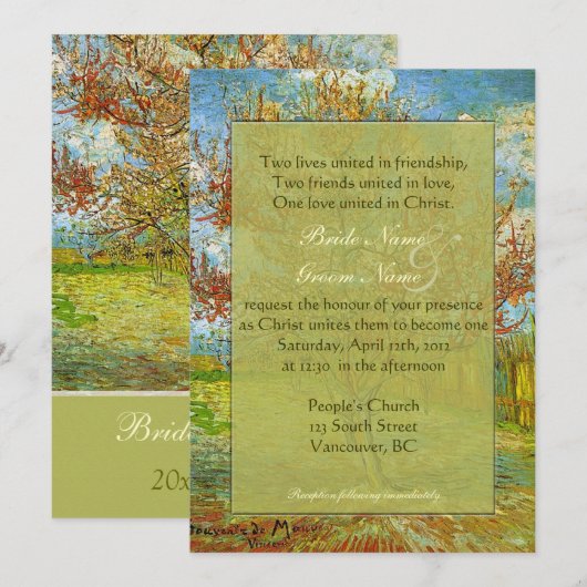  Christelijke huwelijksuitnodigingen. Kaart (Voorkant / Achterkant)