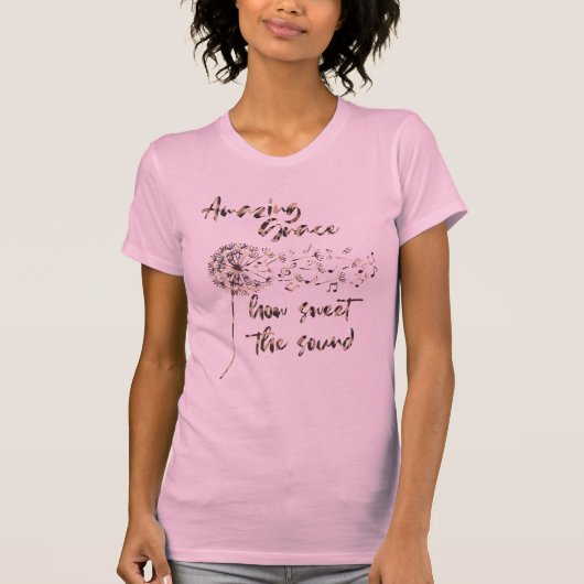 Christelijke Hymn; Amazing Grace Quote T-shirt (Voorkant)