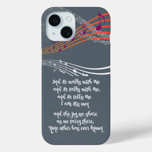 Christelijke Hymne; Hij loopt met Mij en Hij praat Case-Mate iPhone Case (Achterkant)