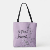 Christelijke hymne: Oh wat een verlosser Tote Bag (Achterkant)