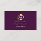 Christelijke Ichthus Royal Paars Waters Pastor Visitekaartje (Achterkant)