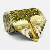  Christelijke illustratie van de levensboom 1892 Stropdas (Opgerold)