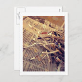 christelijke in newsprint feestdagenkaart (Voorkant / Achterkant)