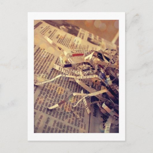 christelijke in newsprint feestdagenkaart (Voorkant)