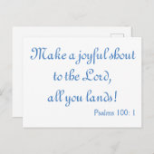 Christelijke inspiratie Maak een vreugde Briefkaart (Voorkant / Achterkant)