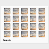 Christelijke inspiratie-scripts Psalms Vierkante Sticker (Vel)