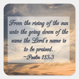 Christelijke inspiratie-scripts Psalms Vierkante Sticker