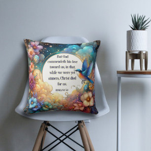 Christelijke Inspirerend Art Nouveau Bloemen Kussen