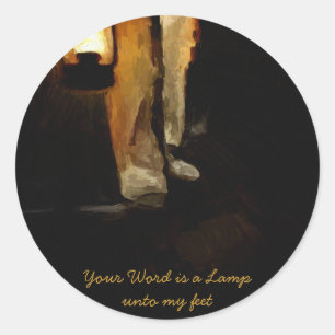 Christelijke Inspirerend bijbelaanmoediging Ronde Sticker