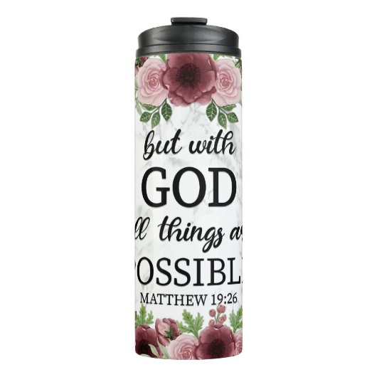 Christelijke inspirerend citaat tumbler thermosbeker (Voorkant)