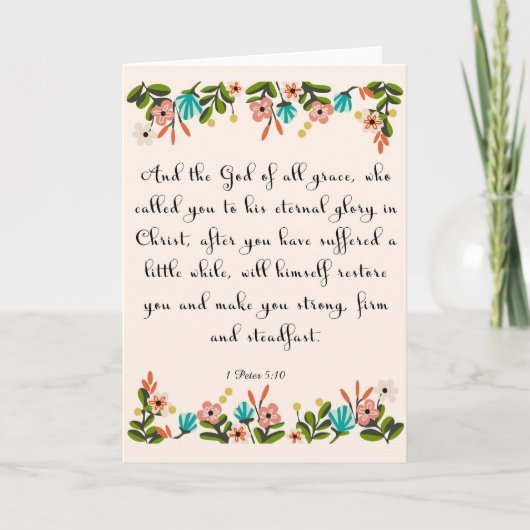 Christelijke inspirerend Kunst - 1 Peter 5:10 Feestdagen Kaart (Voorkant)