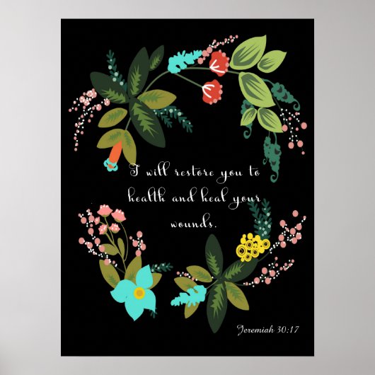Christelijke inspirerend kunst - Jeremiah 30:17 Poster (Voorkant)