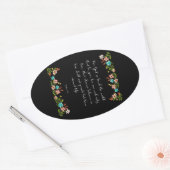 Christelijke inspirerend kunst - Johannes 3:16 Ovale Sticker (Envelop)