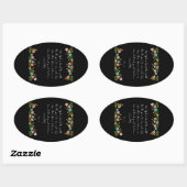 Christelijke inspirerend kunst - Johannes 3:16 Ovale Sticker (Vel)