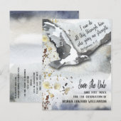 Christelijke Inspirerende Afstudeerdata Reserveren Aankondigingskaart (Voorkant / Achterkant)