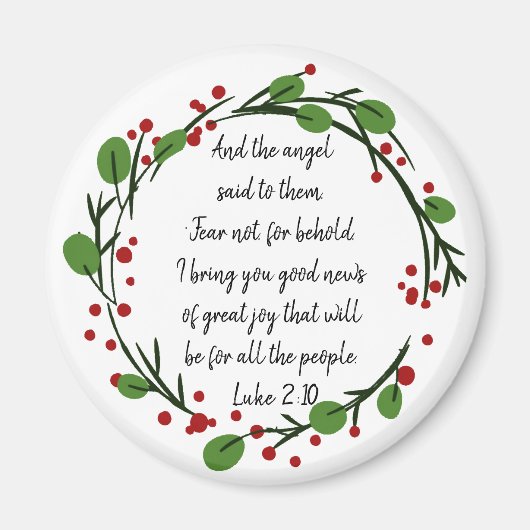 Christelijke Inspirerende Kerst Schrift Magneet (Voorkant)