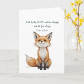 Christelijke Inspirerende Quote Psalm 105:4 Vos Sc Kaart (Gele Bloem)