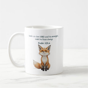 Christelijke Inspirerende Quote Psalm 105:4 Vos Sc Koffiemok