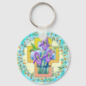 Christelijke Iris Cross sleutelhanger (Voorkant)