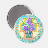 Christelijke iriskruismagneet magneet (Voorkant / Achterkant)