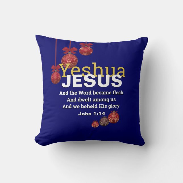 Christelijke JESHUA JESUS-kerst Kussen (Voorkant)
