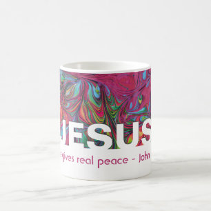 Christelijke JESUS BIEDT Echte PINK voor vrede Koffiemok