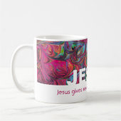 Christelijke JESUS BIEDT Echte PINK voor vrede Koffiemok (Links)