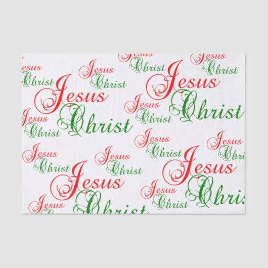 Christelijke Jesus Christ Christmas Tissue Paper Tissuepapier (Voorkant)