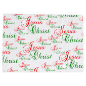 Christelijke JESUS CHRIST Kerstmis Groot Cadeauzakje (Achterkant)
