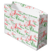 Christelijke JESUS CHRIST Kerstmis Groot Cadeauzakje (Achterkant Gekanteld)