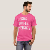 Christelijke Jesus Coffee gewichten Gym Workout T-shirt (Voorkant volledig)