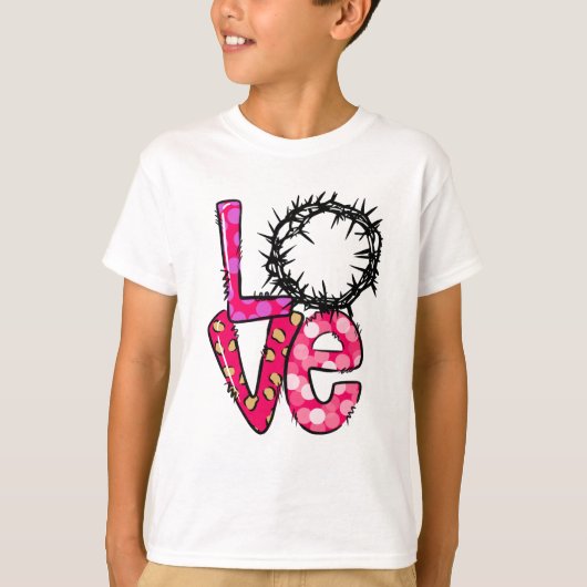 Christelijke Jesus Crown Love Pasen T-shirt (Voorkant)