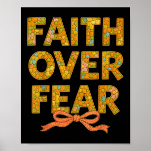 Christelijke Jesus God Liefhebber Bloemenborduurge Poster