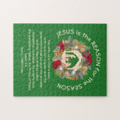 Christelijke JESUS IS DE REDEN VOOR Kerstmis Legpuzzel (Horizontaal)