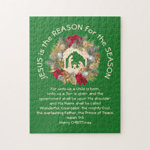 Christelijke JESUS IS DE REDEN VOOR Kerstmis Legpuzzel