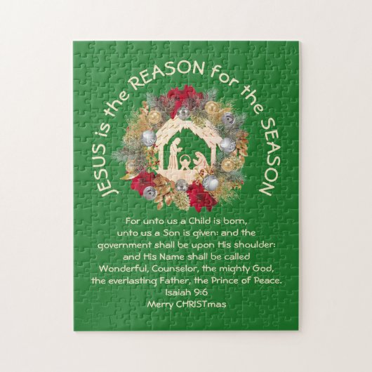 Christelijke JESUS IS DE REDEN VOOR Kerstmis Legpuzzel (Verticaal)