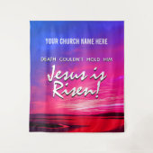 Christelijke JESUS IS RISEN Church Pasen Wandkleed (Voorkant)
