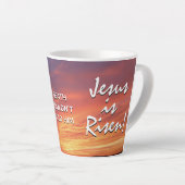 Christelijke JESUS IS RISEN Pasen Latte Mok (Rechterhoek)