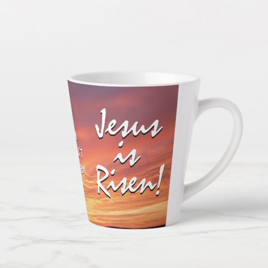 Christelijke JESUS IS RISEN Pasen Latte Mok (Rechts)