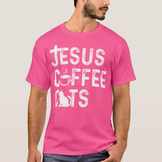 Christelijke Jesus Koffiekatten - Religieuze Katte T-shirt