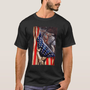 Christelijke Jesus Lion van de Judah American Flag T-shirt